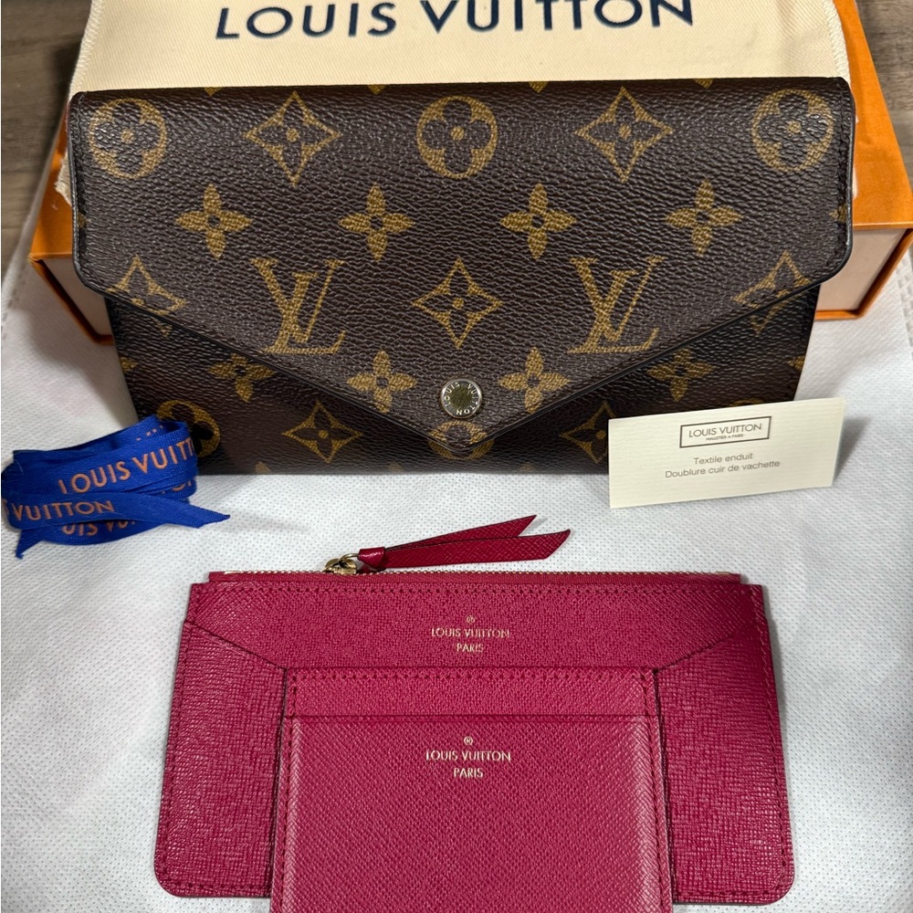 Louis Vuitton Monogram Jeanne Wallet Complete 3 Piece Set
